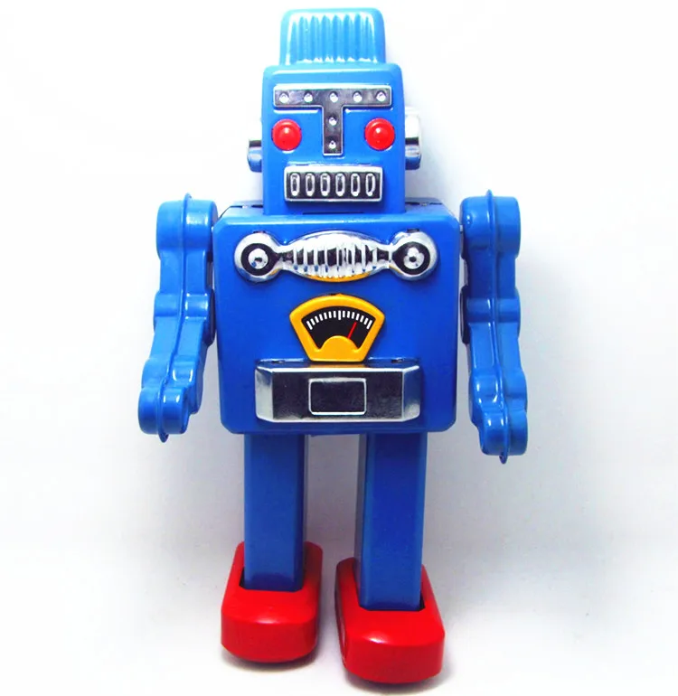 Retro Tinplate Toys Mechanical Clockwork Robot Metal Crafts Collectables